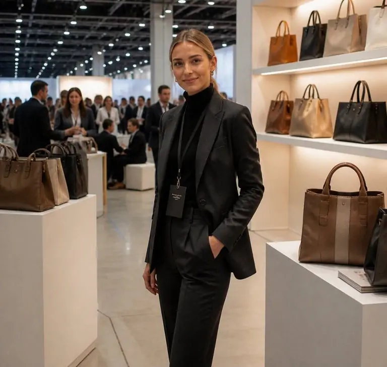 Hostess professionali impegnate nell’accoglienza dei visitatori durante MIPEL Milano 2026.
